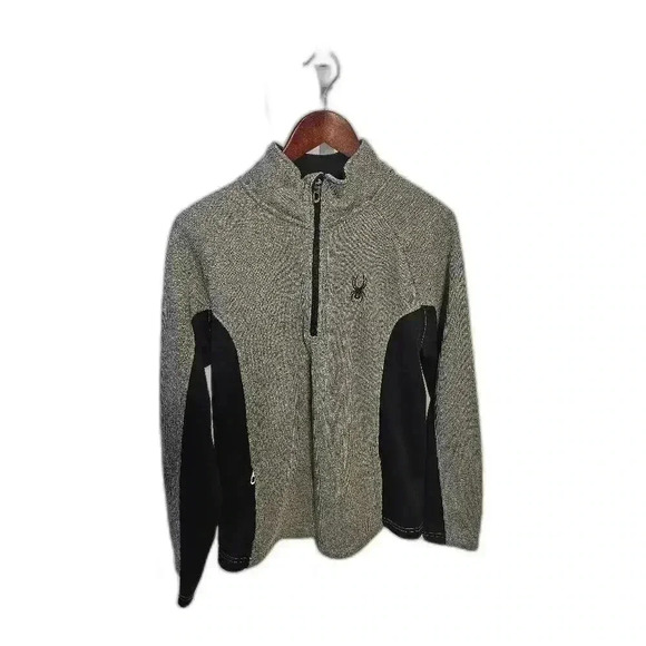 Spyder Men's Gray and Black Pullover Jacket - Medium - Picture 1 of 4